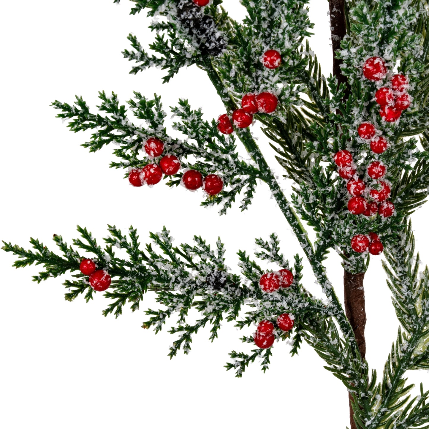 Frosted Pine Branch Spray With Winter Berries - 0.0580