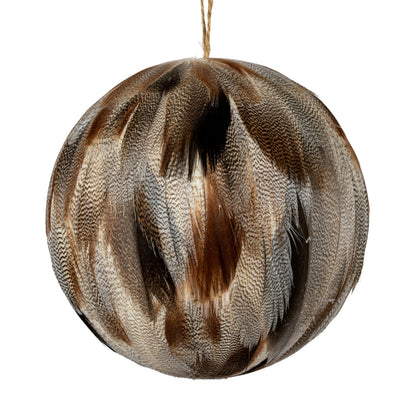 Large Fawn Feathered Bauble - 0.0200