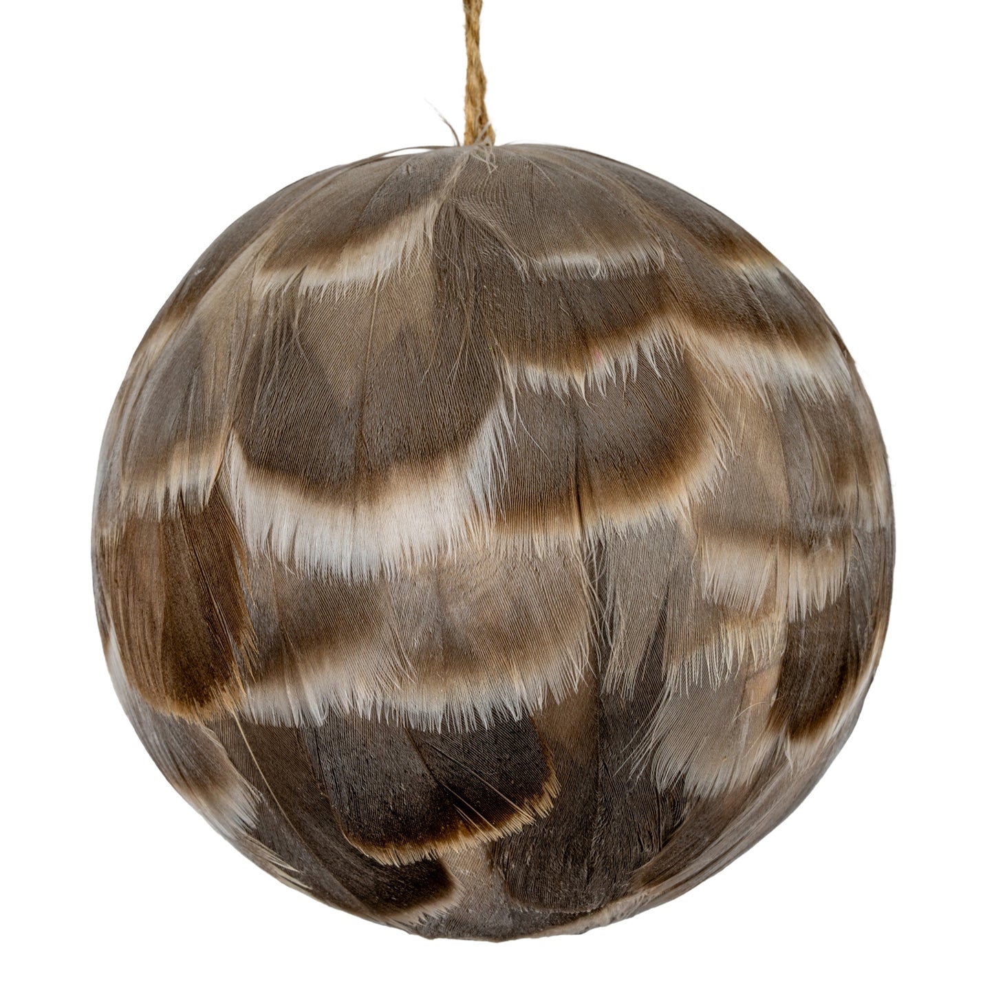 Medium Fawn Feathered Bauble - 0.0200