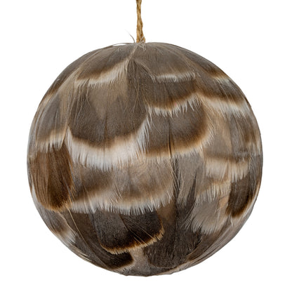 Medium Fawn Feathered Bauble - 0.0200