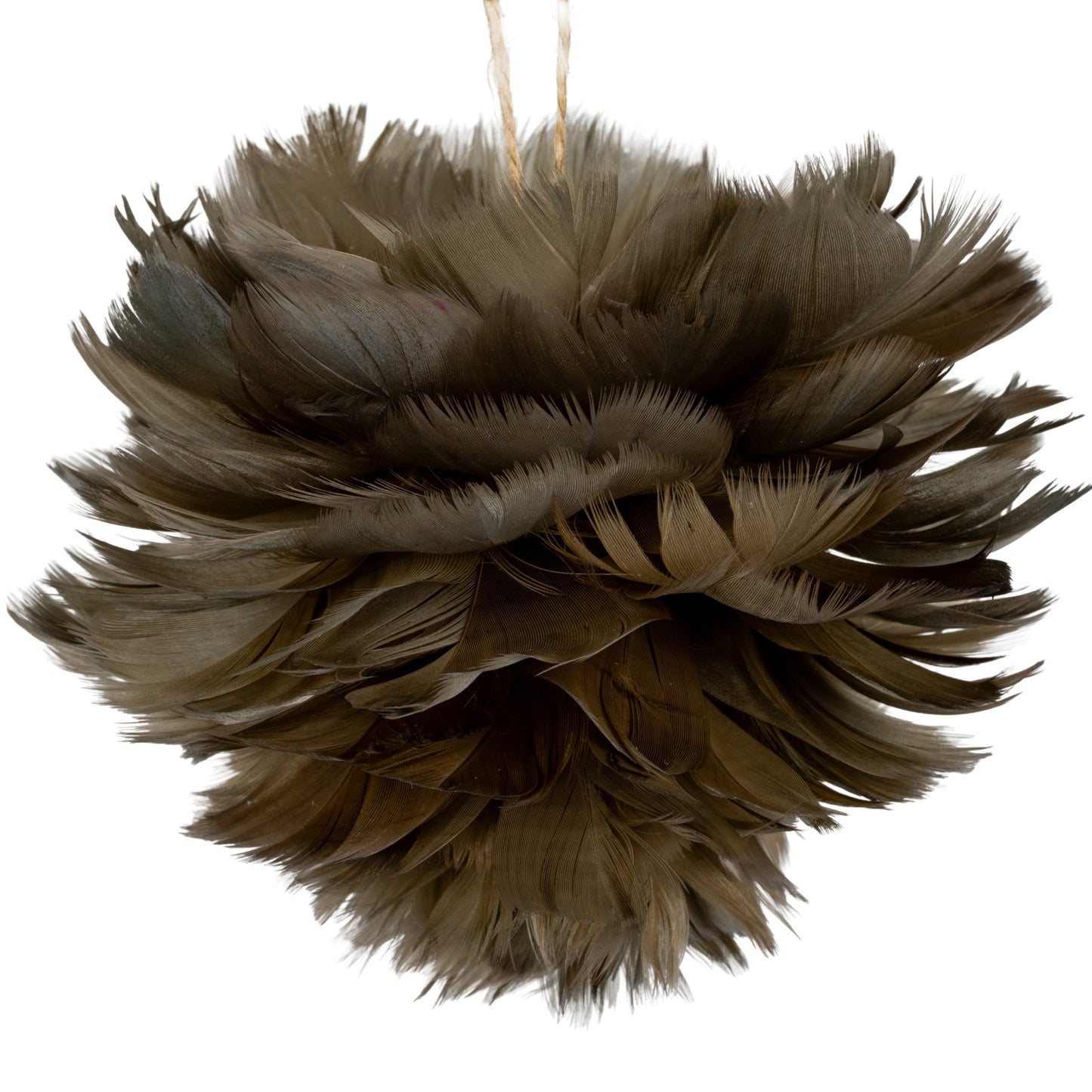 Medium Fawn Feather Ball Decoration - 0.0050