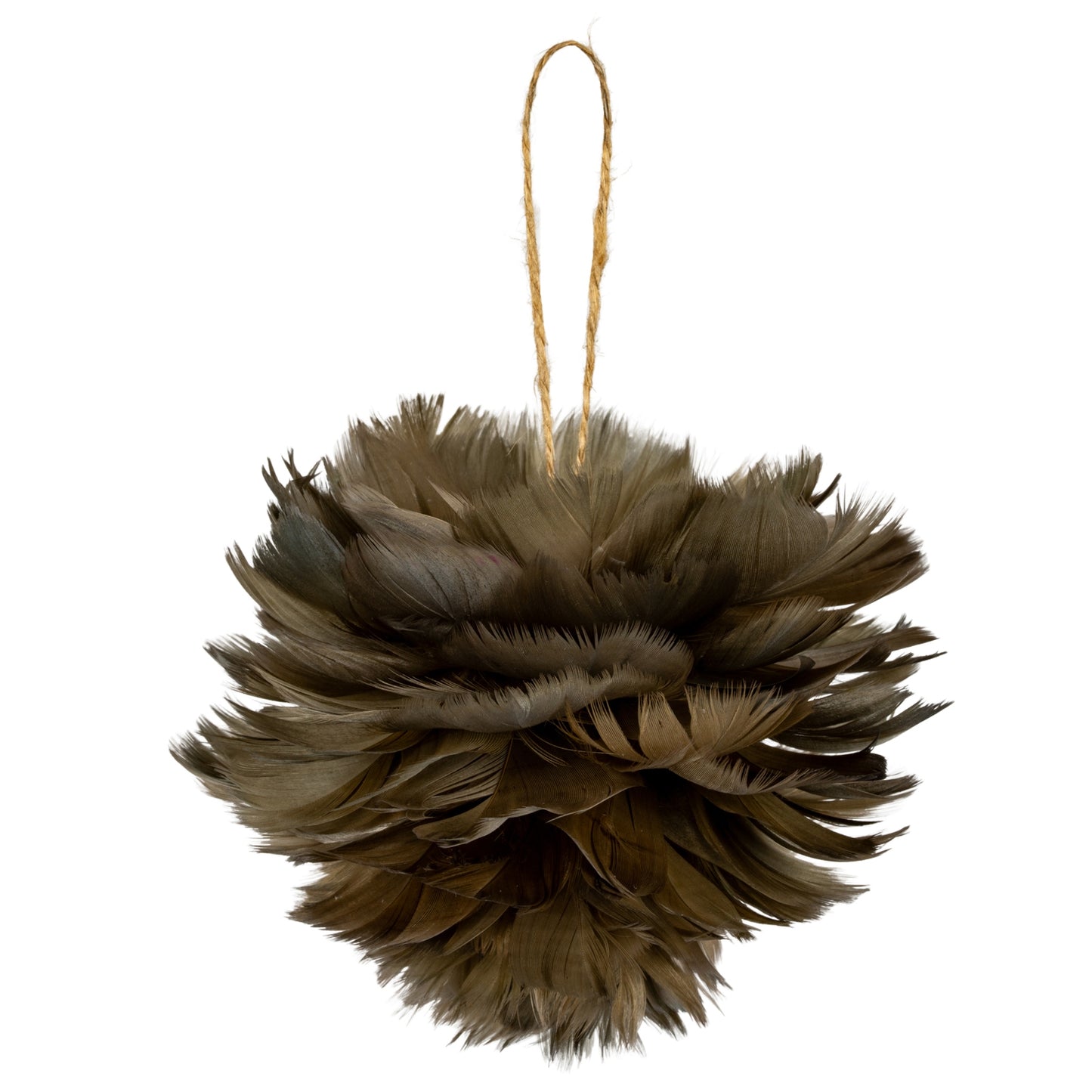 Medium Fawn Feather Ball Decoration - 0.0050