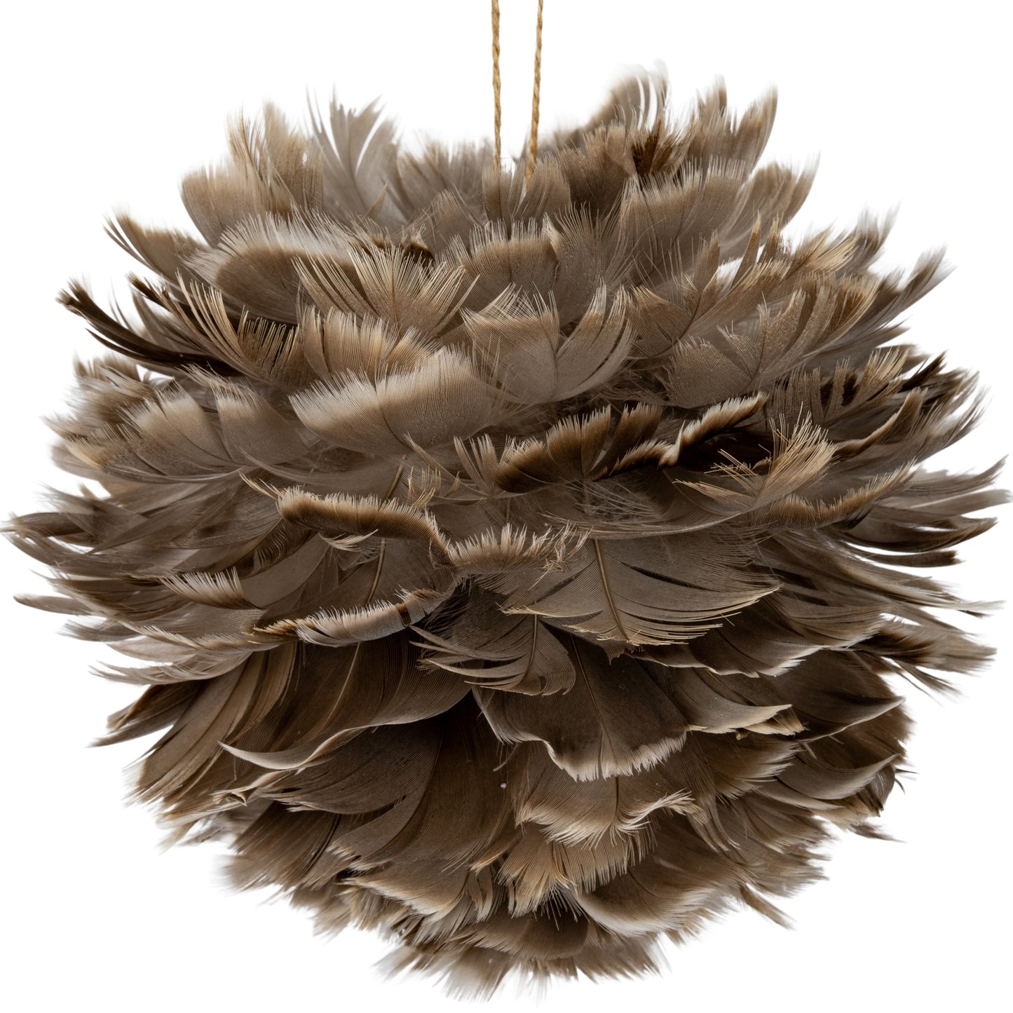 Large Fawn Feather Ball Decoration - 0.0240