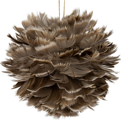 Large Fawn Feather Ball Decoration - 0.0240