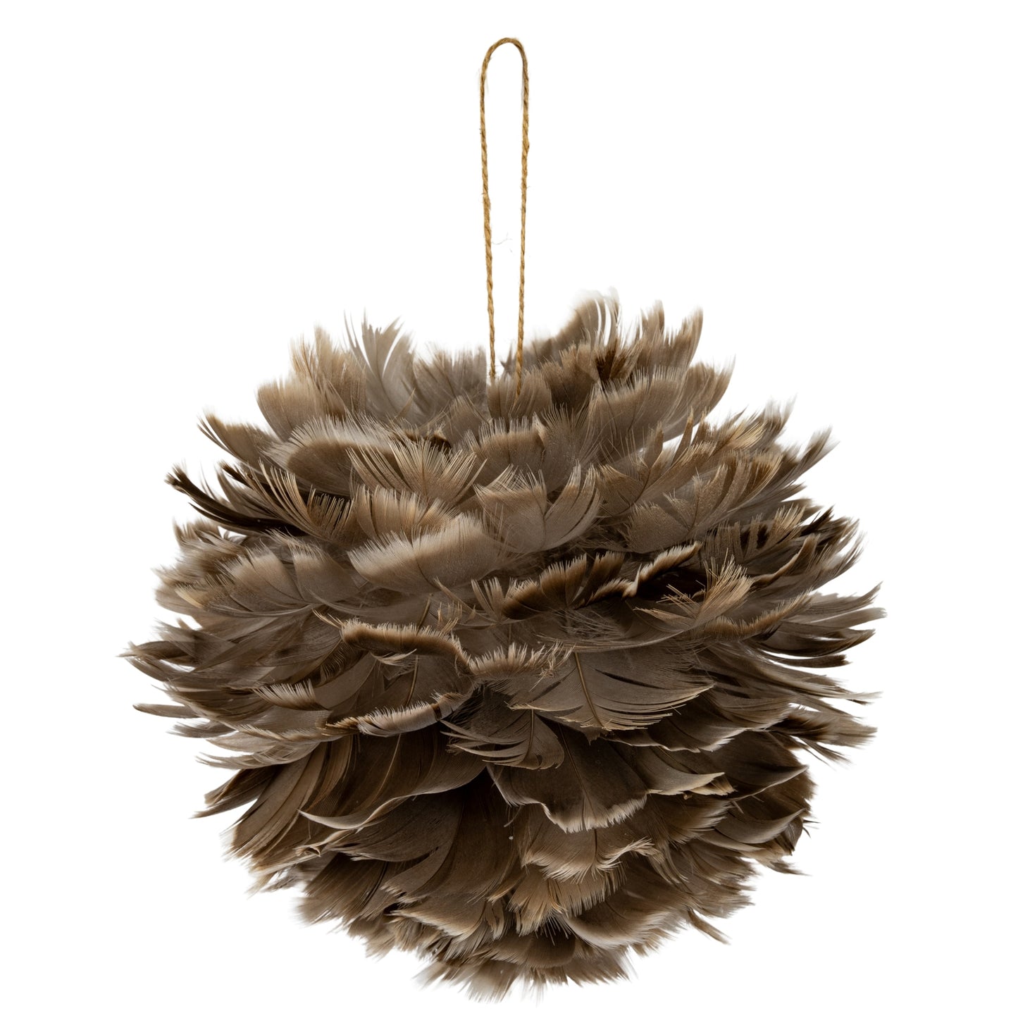 Large Fawn Feather Ball Decoration - 0.0240