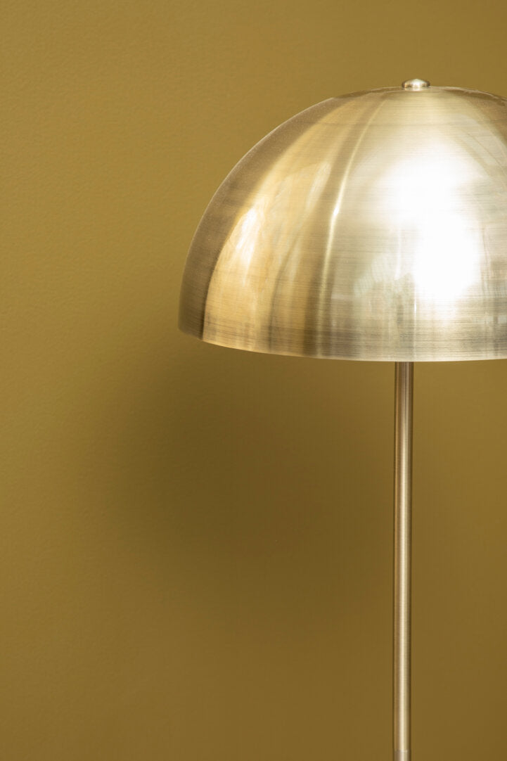 Stirling Floor Lamp in Brushed Brass and Marble Base