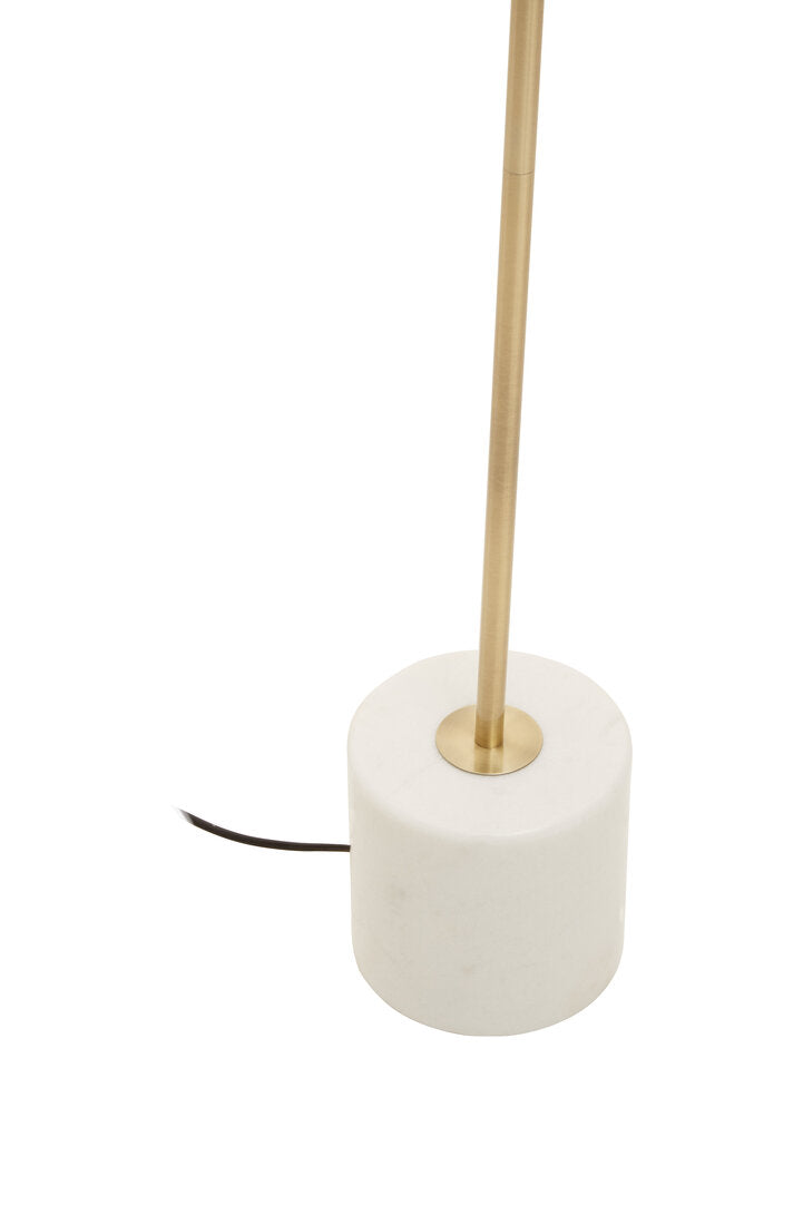 Stirling Floor Lamp in Brushed Brass and Marble Base