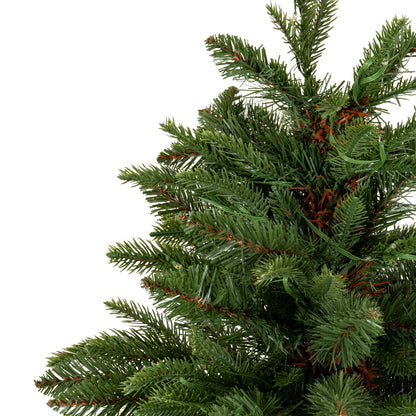 Norway Fir Pre-Lit LLED 300L  Fir Tree In Rattan Pot - 2.6000