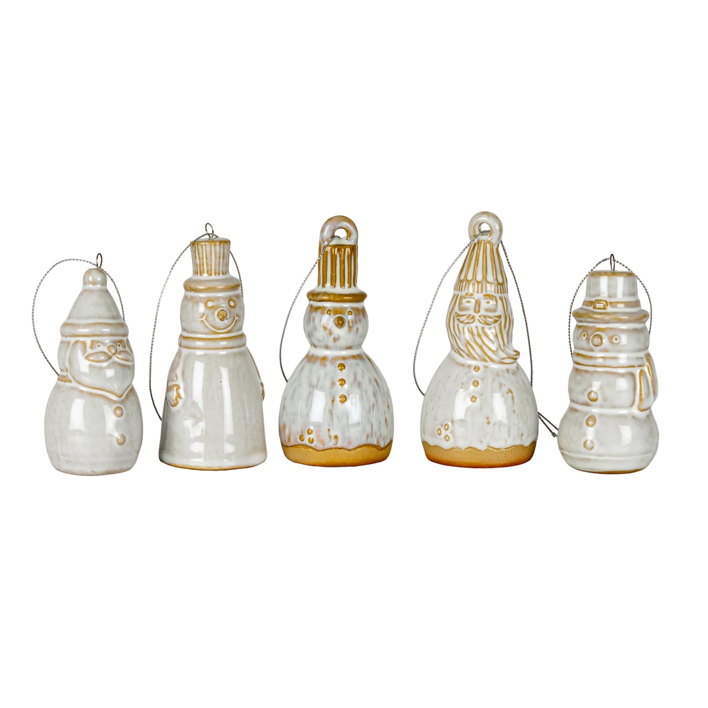 Wish Ceramic Snowman Tree Ornament - 1.0000