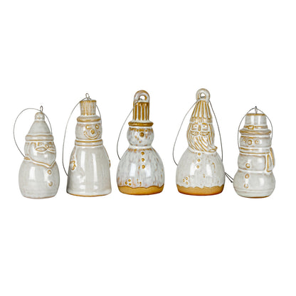 Wish Ceramic Snowman Tree Ornament - 1.0000