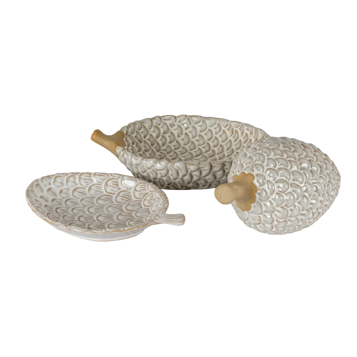 Alora Ceramic Pinecone Medium Dish - 0.2600