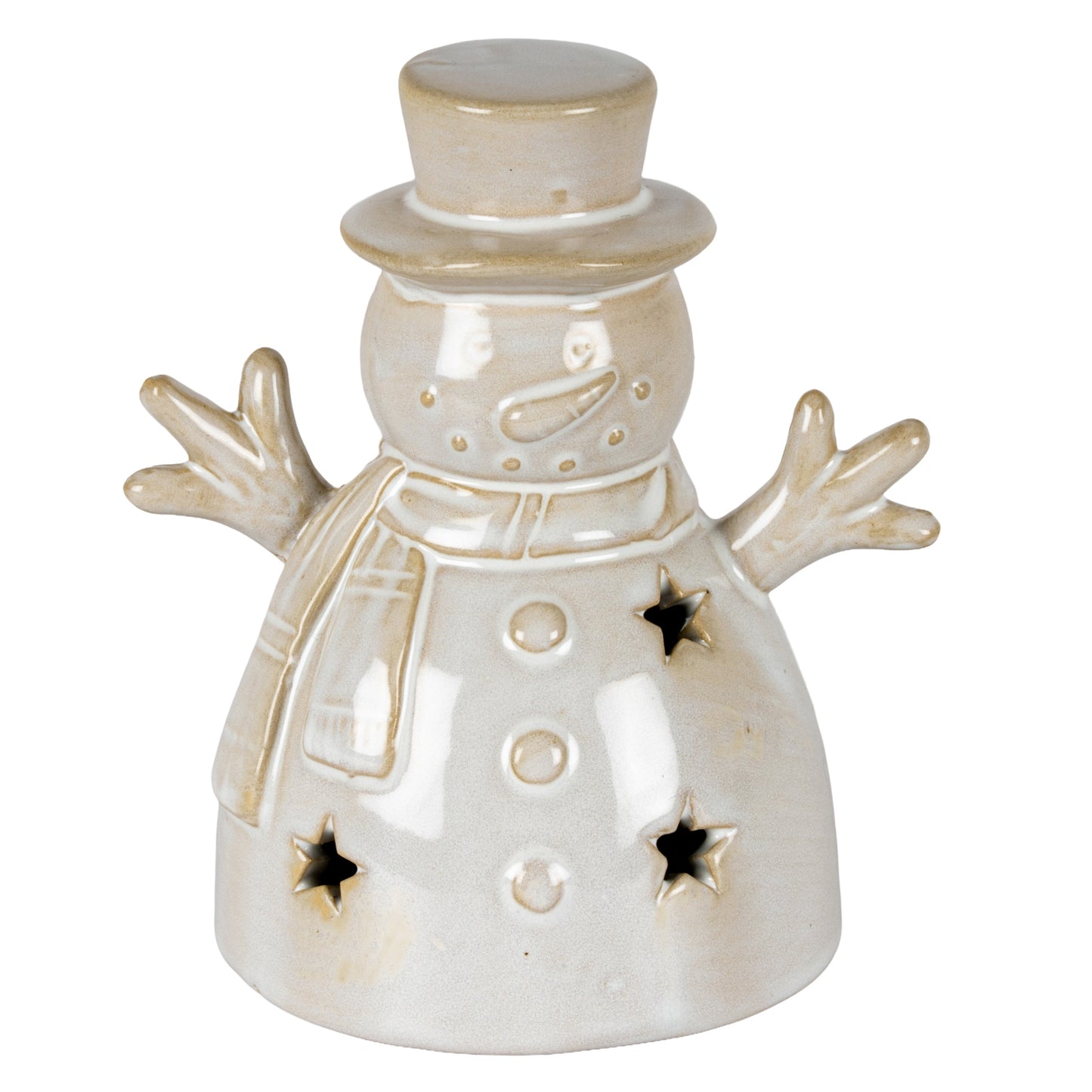 Alora Ceramic Small Snowman With LED Light - 0.2200