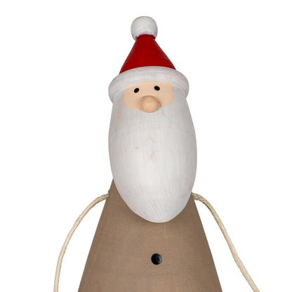 Wooden Jolly Sitting Santa Decoration - 0.0450