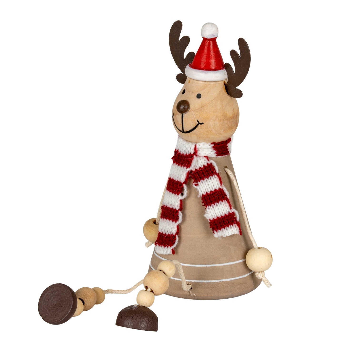 Wooden Jolly Sitting Reindeer Decoration - 0.0450