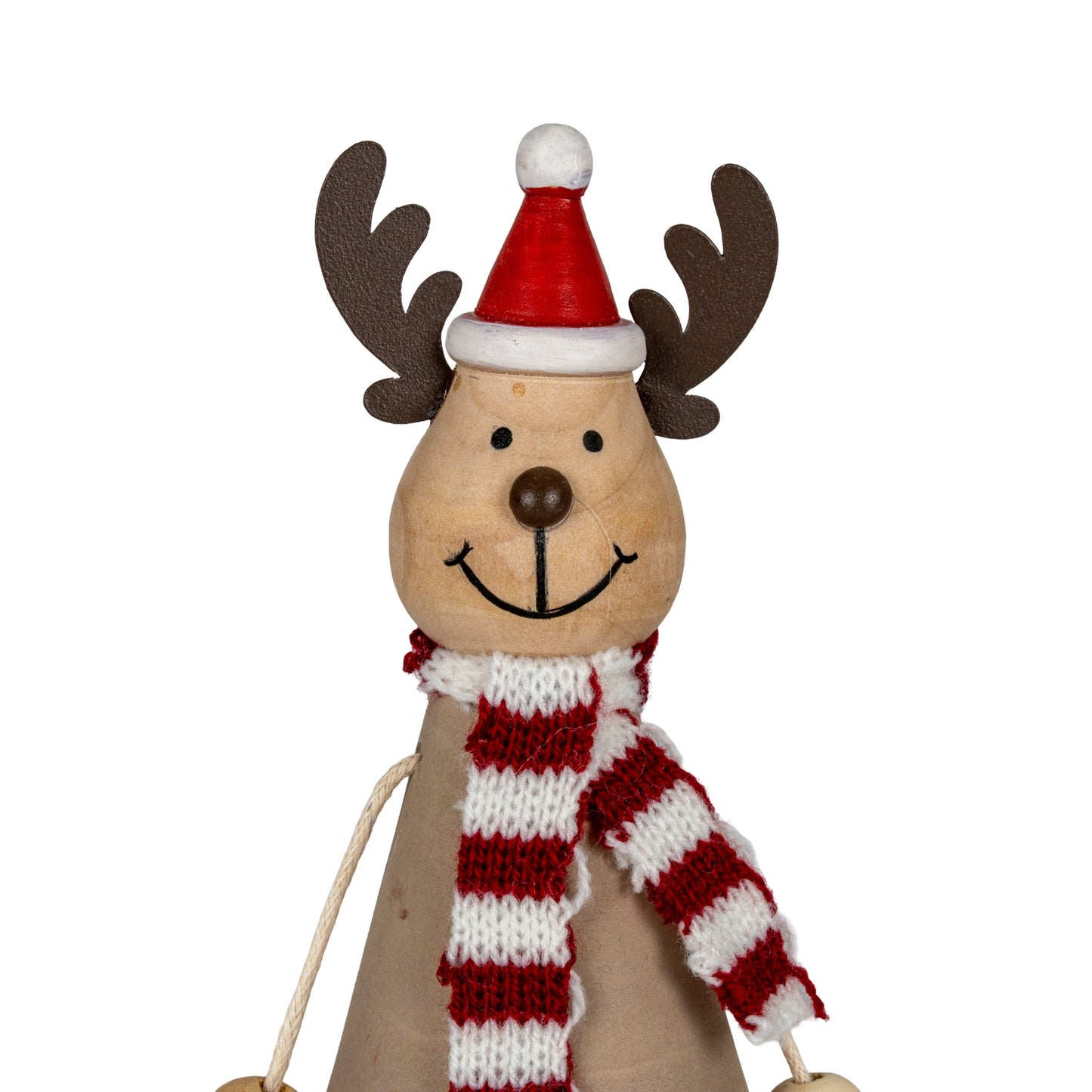 Wooden Jolly Sitting Reindeer Decoration - 0.0450
