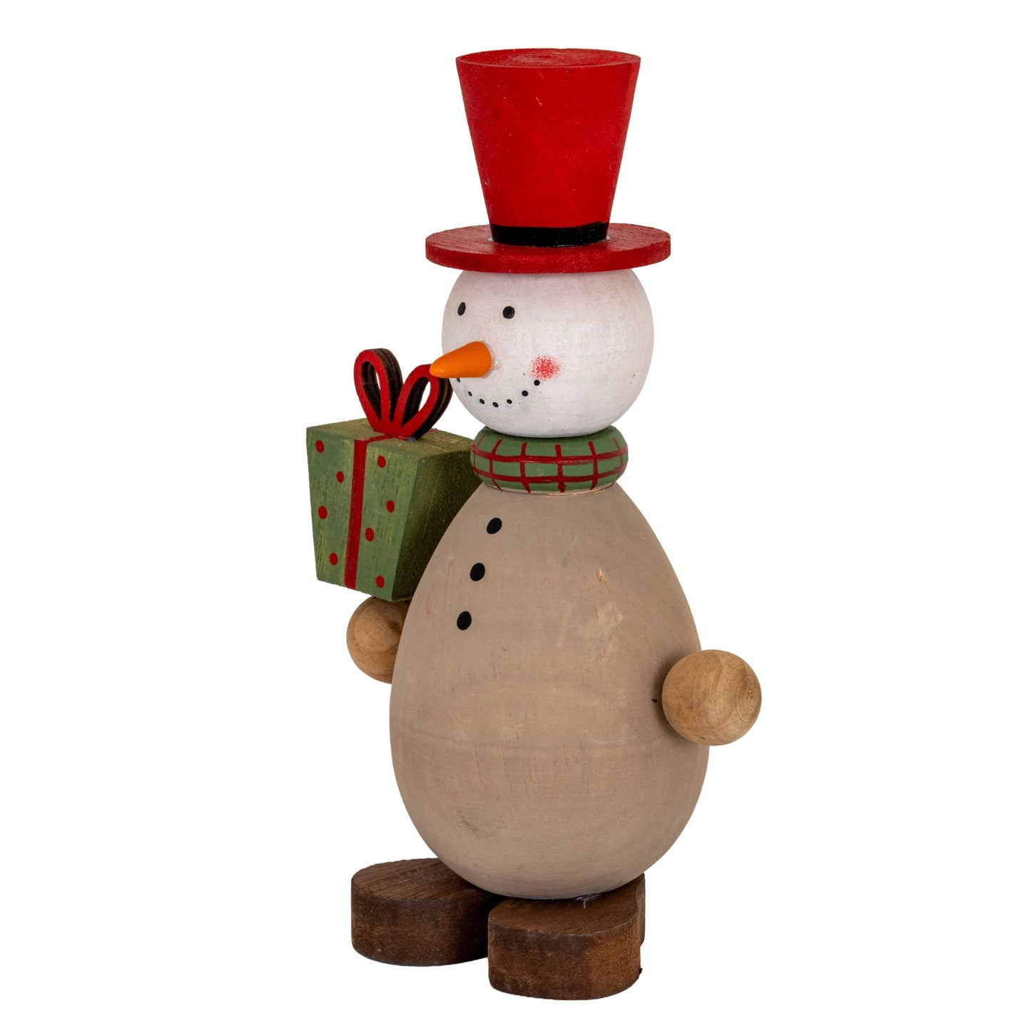 Wooden Snowman with Present - 0.1300