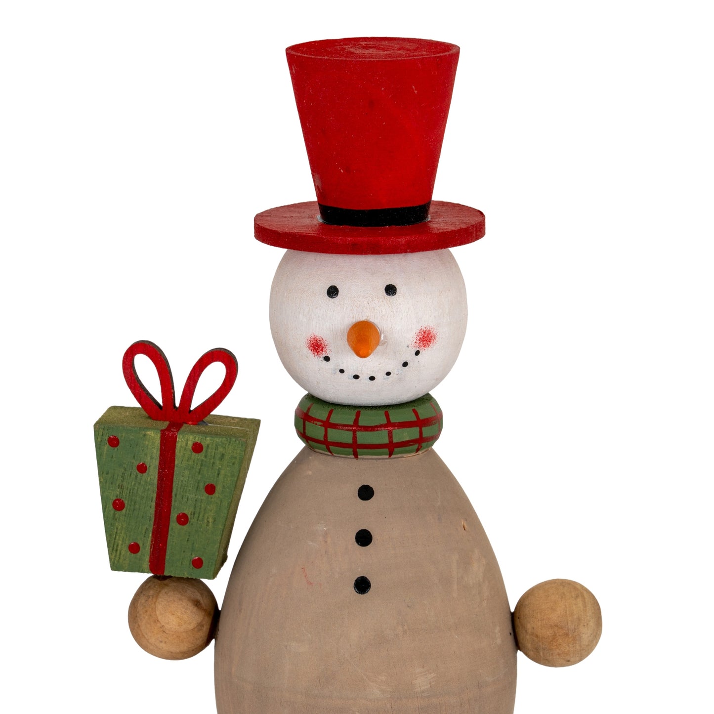 Wooden Snowman with Present - 0.1300