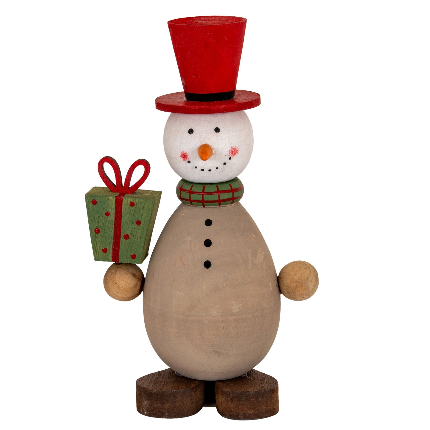 Wooden Snowman with Present - 0.1300
