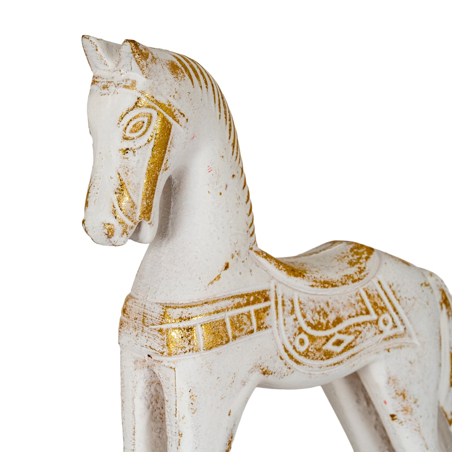 Small Whitewashed Wooden Rocking Horse - 0.2650