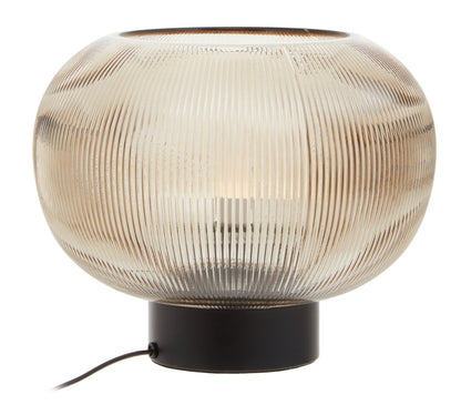 Willow Large Ribbed Smoked Glass Table Lamp