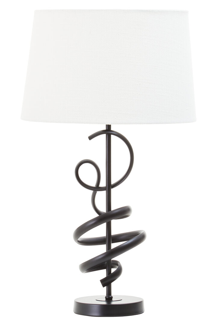 Zenith Matte Black Squiggle Table Lamp