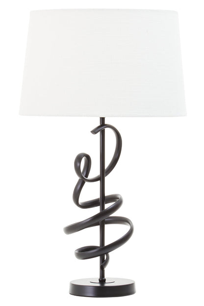 Zenith Matte Black Squiggle Table Lamp