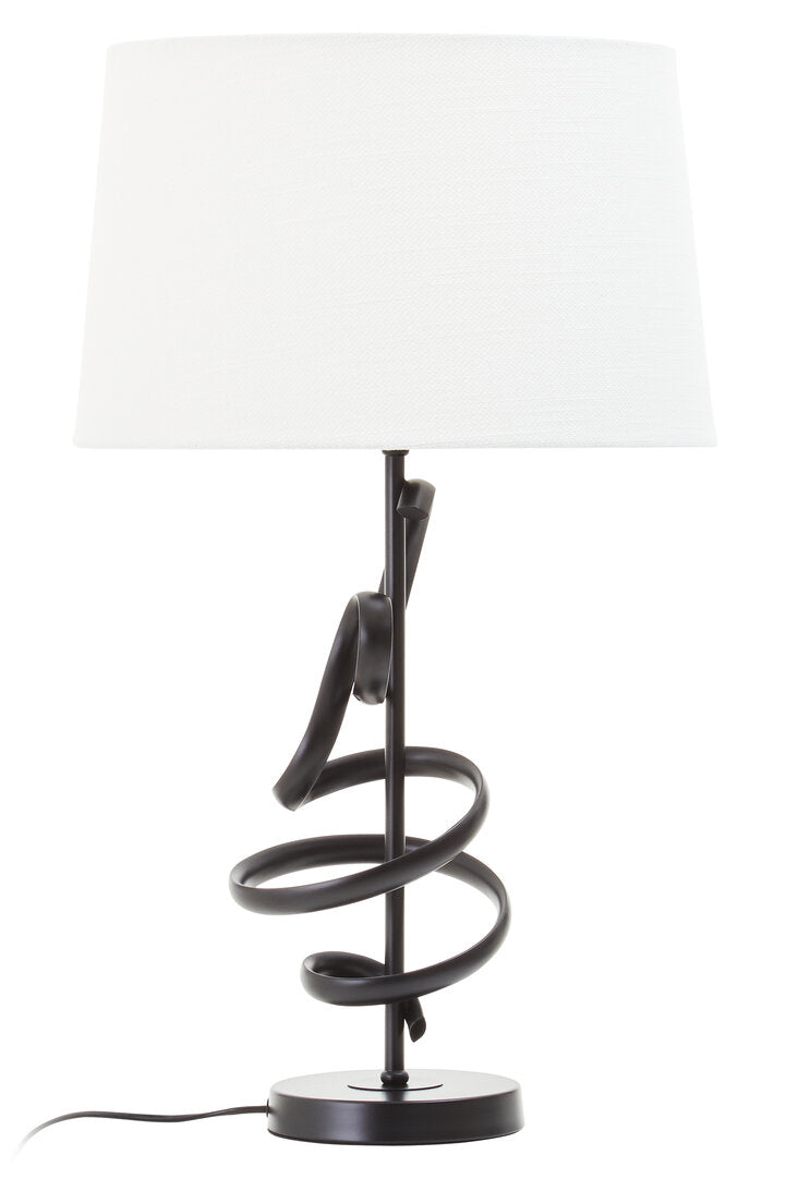 Zenith Matte Black Squiggle Table Lamp