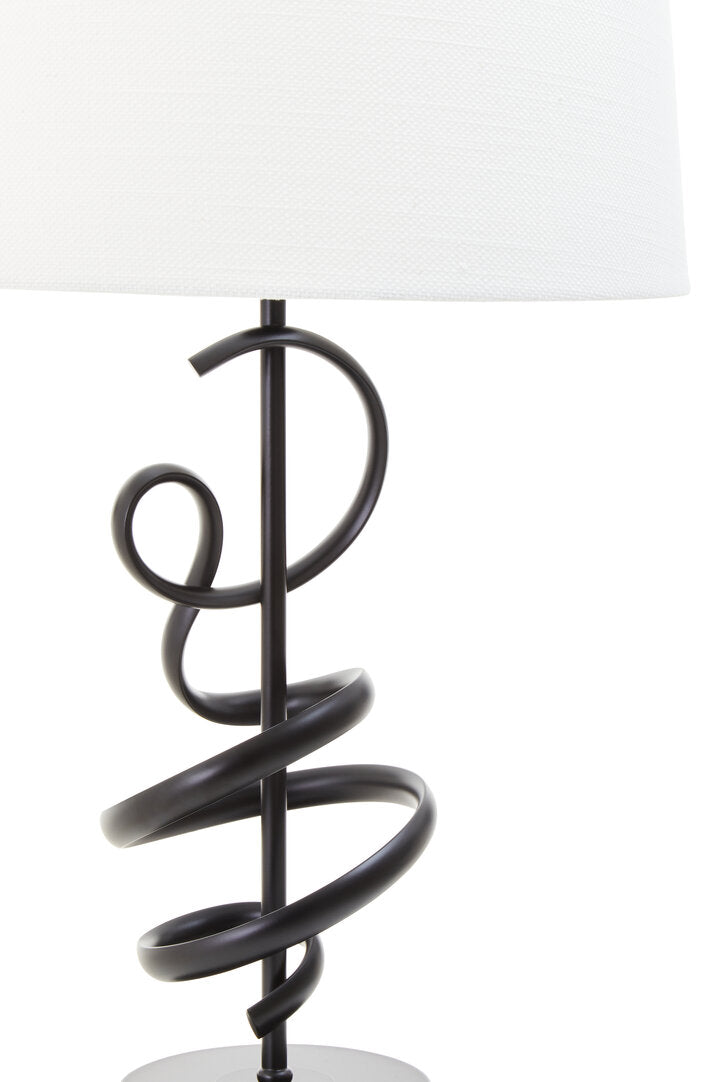 Zenith Matte Black Squiggle Table Lamp