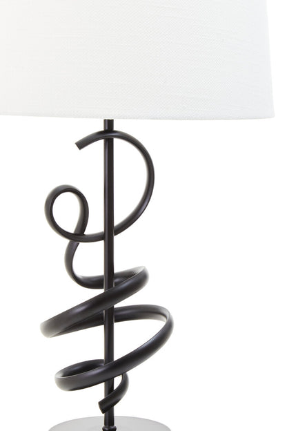 Zenith Matte Black Squiggle Table Lamp