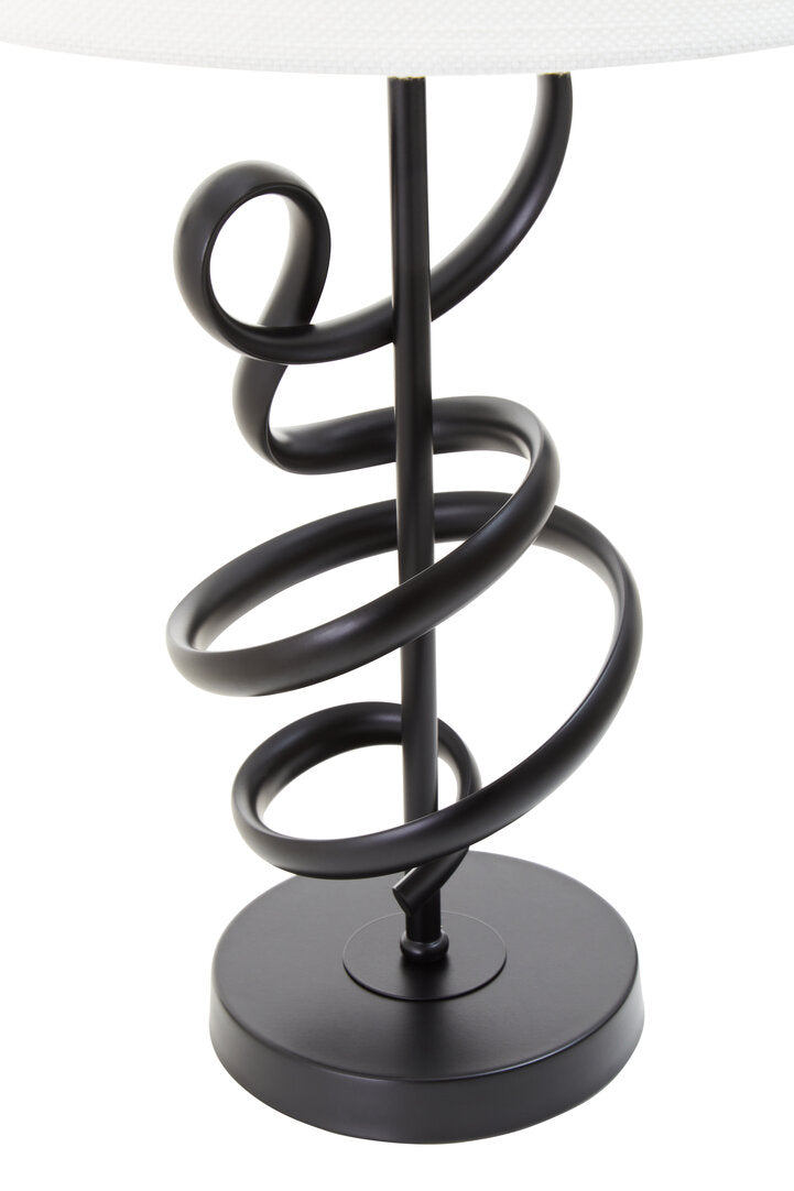 Zenith Matte Black Squiggle Table Lamp
