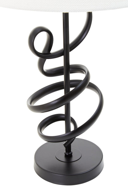 Zenith Matte Black Squiggle Table Lamp
