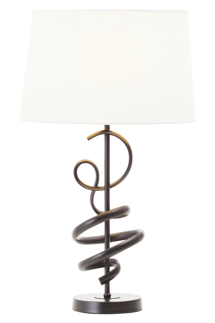 Zenith Matte Black Squiggle Table Lamp