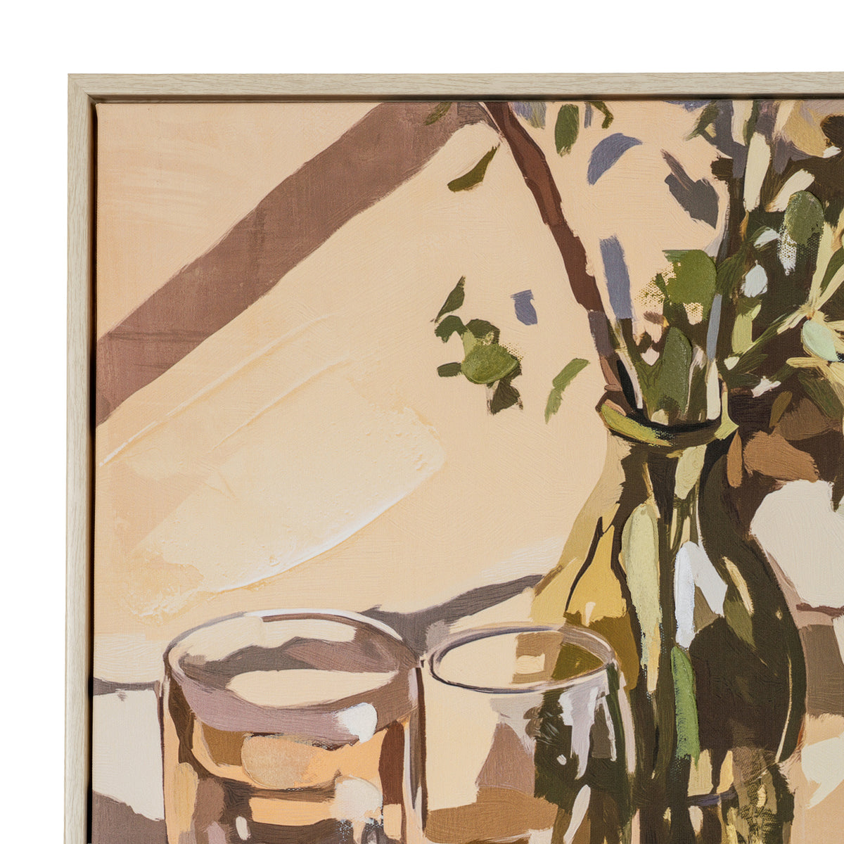 Alfresco Morning Hand Painted Canvas in Frame