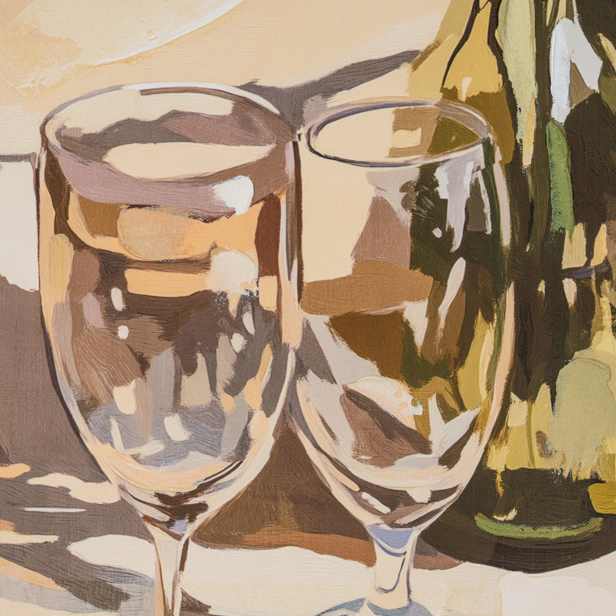 Alfresco Morning Hand Painted Canvas in Frame