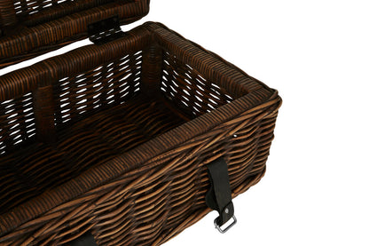 Sterling Brown Rattan Storage Trunks- set of 2