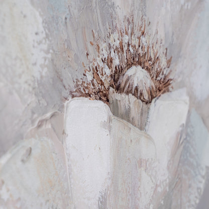 Poppy Stems Handpainted Canvas in Frame