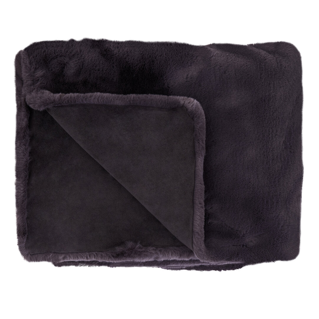 Folia Grey Fur Throw