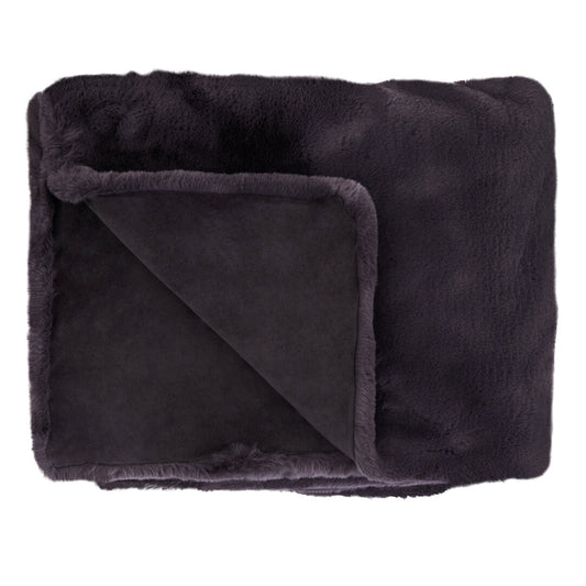 Folia Grey Fur Throw