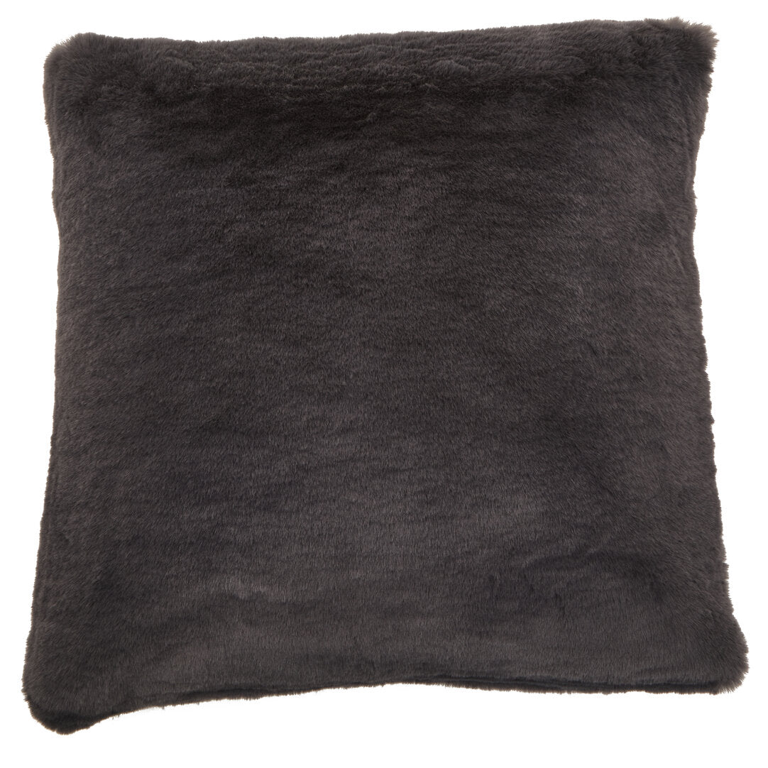 Folia Grey Square Fur Cushion