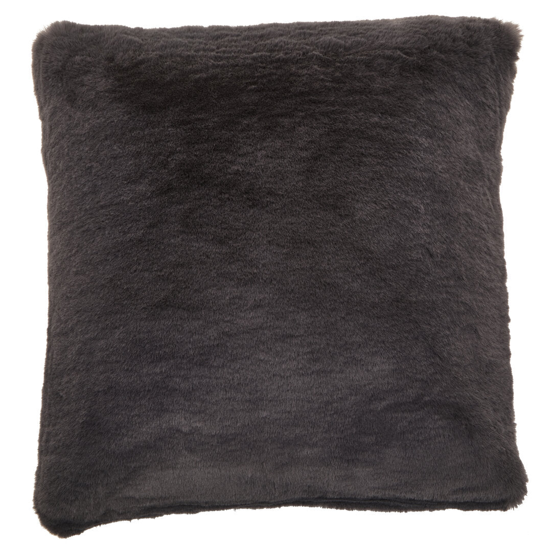 Folia Grey Square Fur Cushion