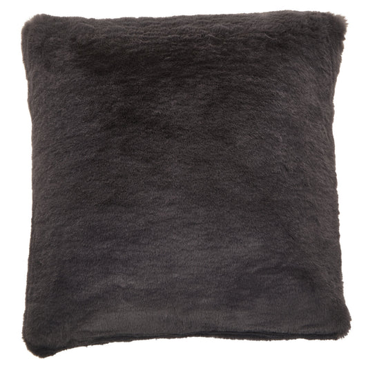 Folia Grey Square Fur Cushion