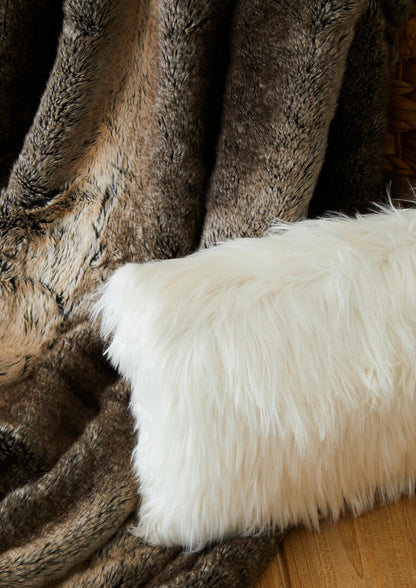 Folia Mocha Ombre Fur Throw