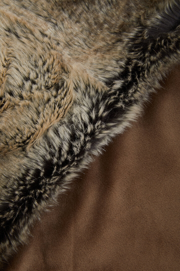 Folia Mocha Ombre Fur Throw