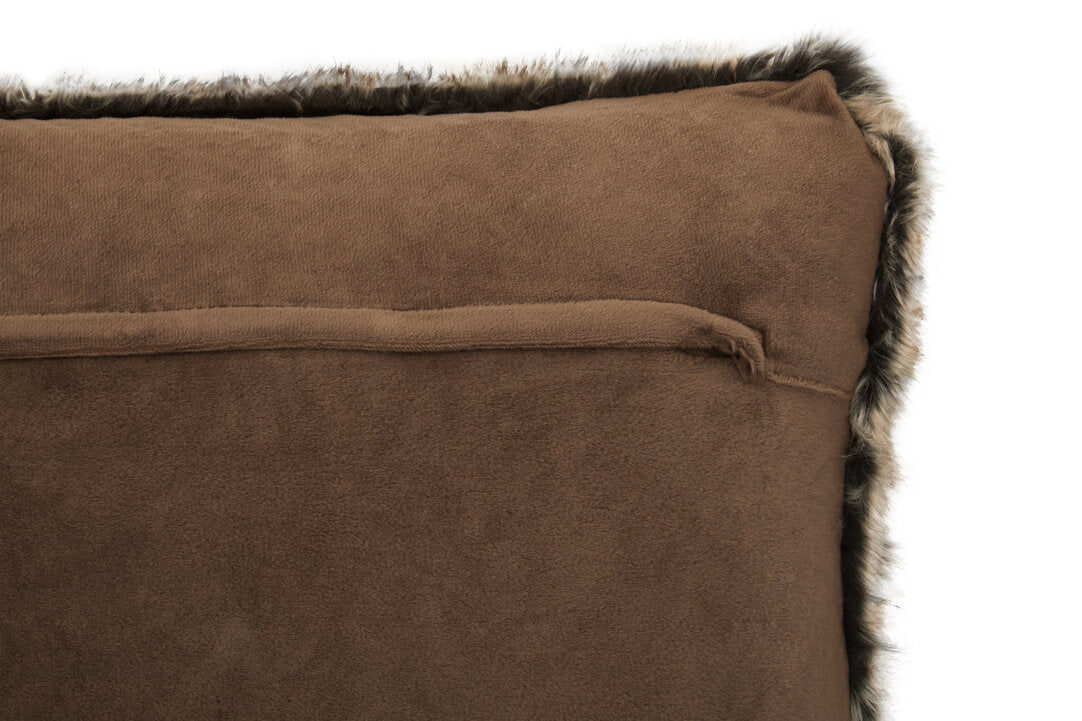 Folia Mocha Ombre Square Fur Cushion