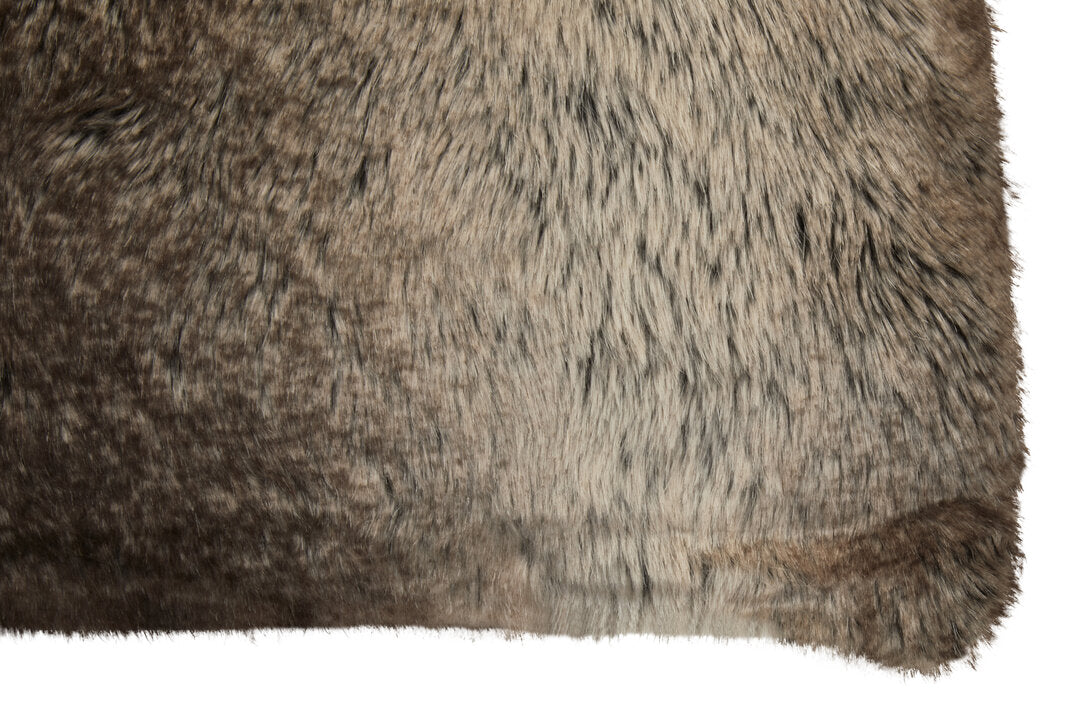 Folia Mocha Ombre Square Fur Cushion