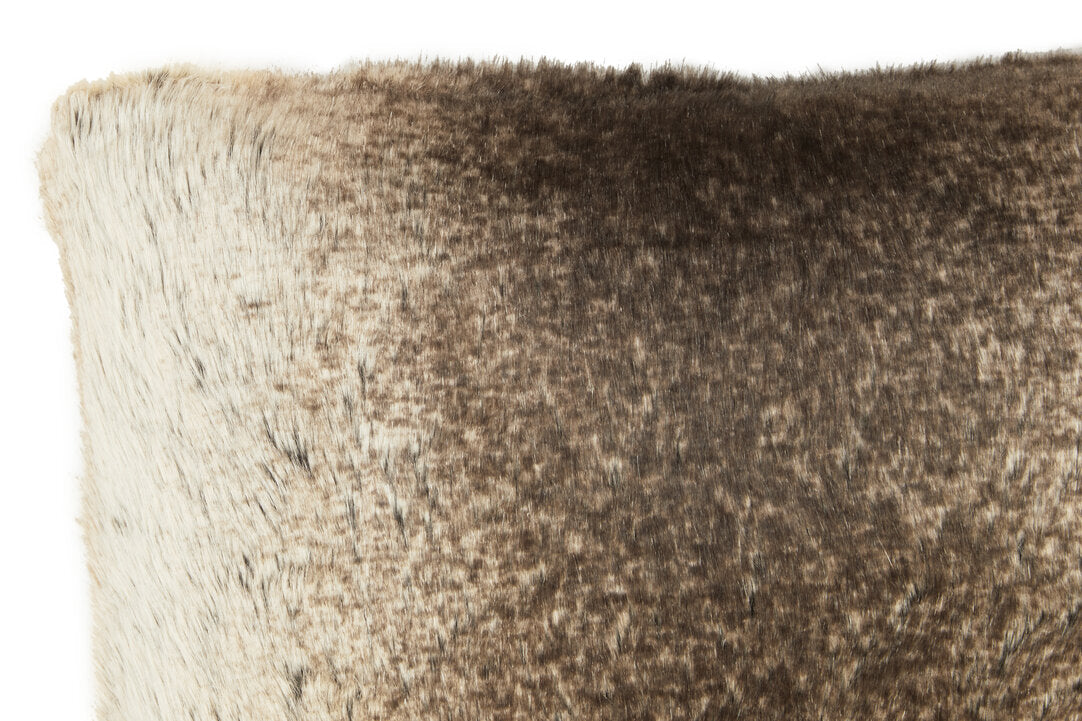 Folia Mocha Ombre Rectangular Fur Cushion