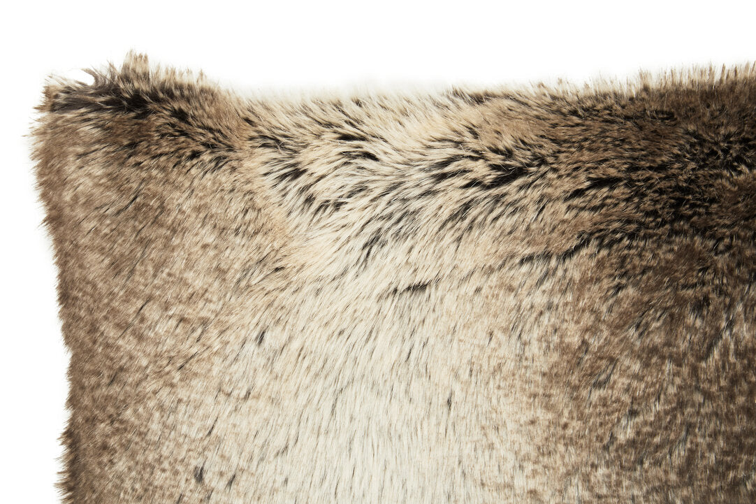 Folia Mocha Ombre Rectangular Fur Cushion
