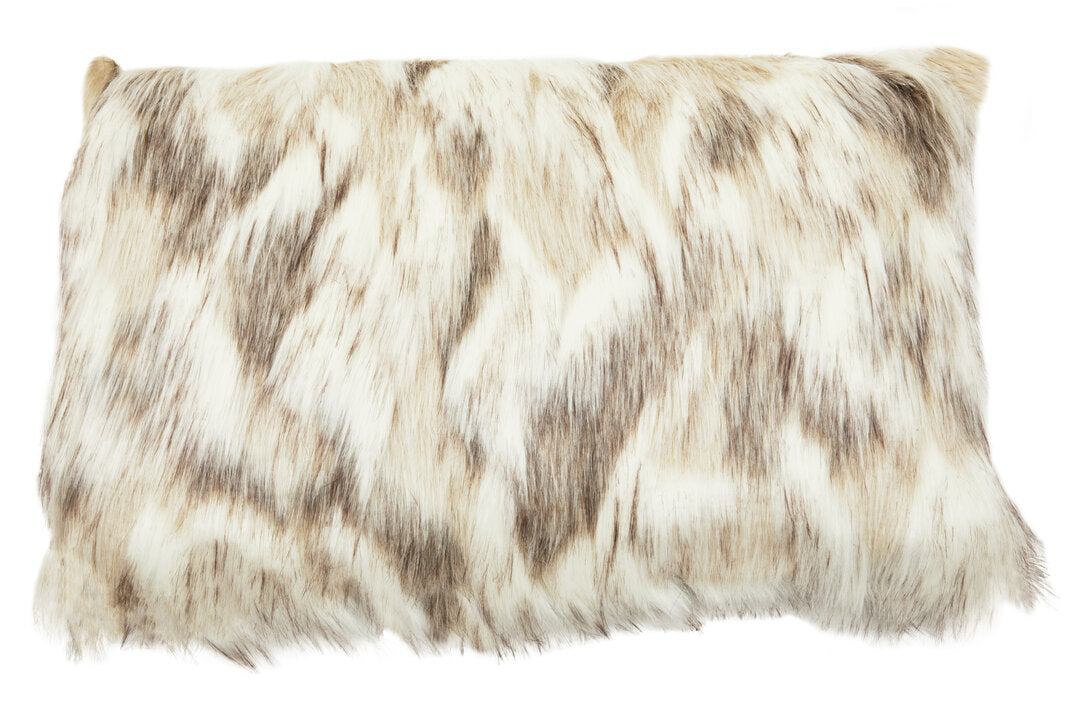 Folia Natural Rectangular Fur Cushion