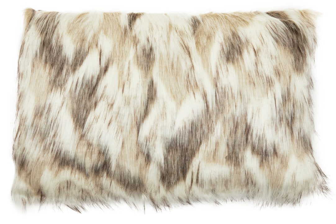Folia Natural Rectangular Fur Cushion