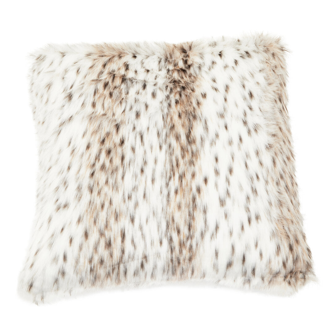 Folia Animal Print Square Fur Cushion